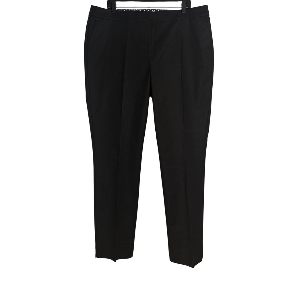 BODEN Richmond Pants, Straight Leg Ankle Length Work Dress Pants, Black, Size 16